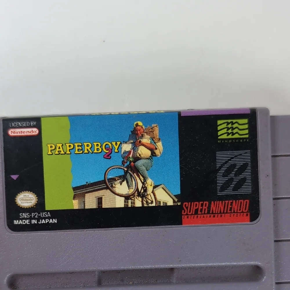 Super Nintendo - Super Paperboy Game Cartridge